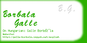 borbala galle business card
